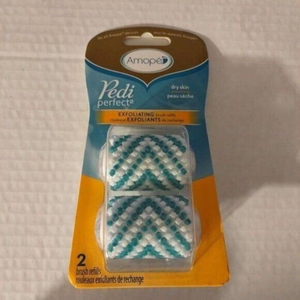 AMOPE PEDI PERFECT EXFOLIATING BRUSH REFILL-PACK OF 2-NEW
